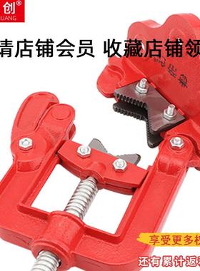 帝型创厂家重管龙台虎钳压力钳钳手动BSH夹管子子门架子钳五金