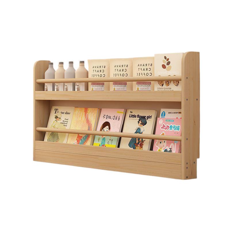 家用绘本架门薄书柜后架儿层童实木书置物架落地壁挂多阅读收SAX