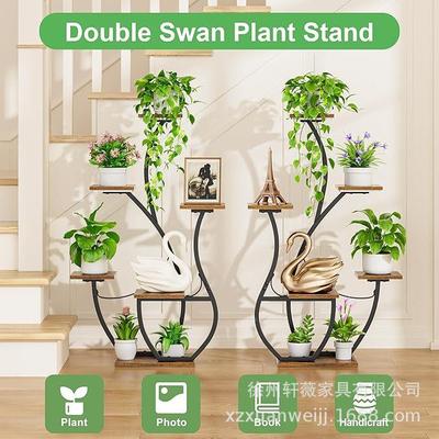 室内植物支带长灯-29007件室内架展示架,6跨层角植物支架花架生境