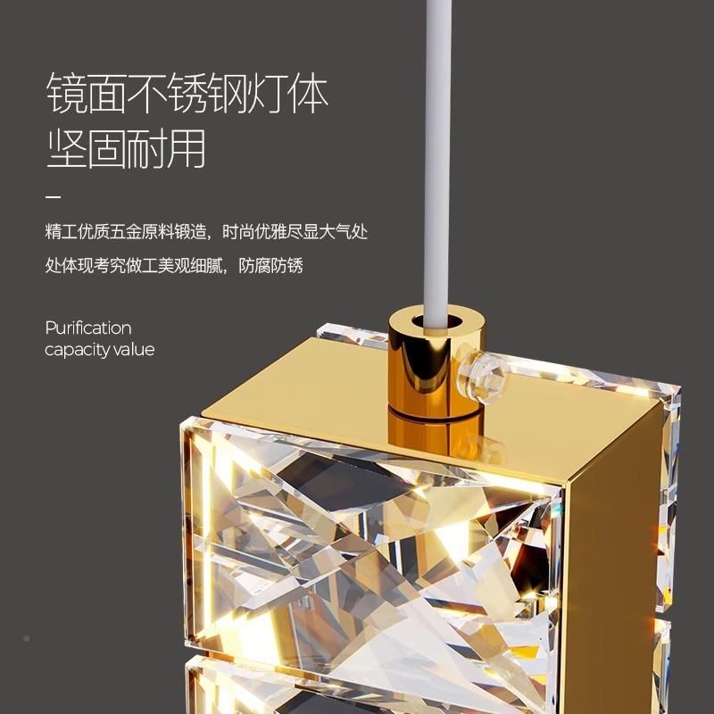 具吊客简约现代楼厅梯灯轻奢水晶大灯别流星水晶墅中空挑高复式灯