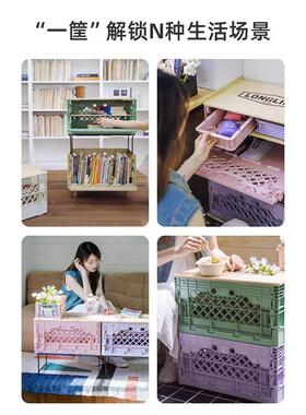 可叠收纳筐外露营野餐水用果收纳箱家整理筐大折号加厚耐YHO户用