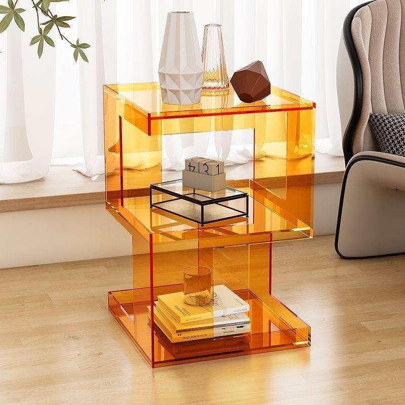 亚克力沙发边角几创31704意几客头厅茶几纳储物架简约卧室收置物