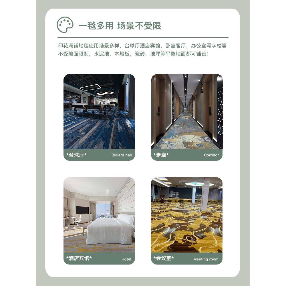 台球厅地毯花龙B1廊级阻燃全铺桌球室酒店印宾馆走加JY721449尼厚
