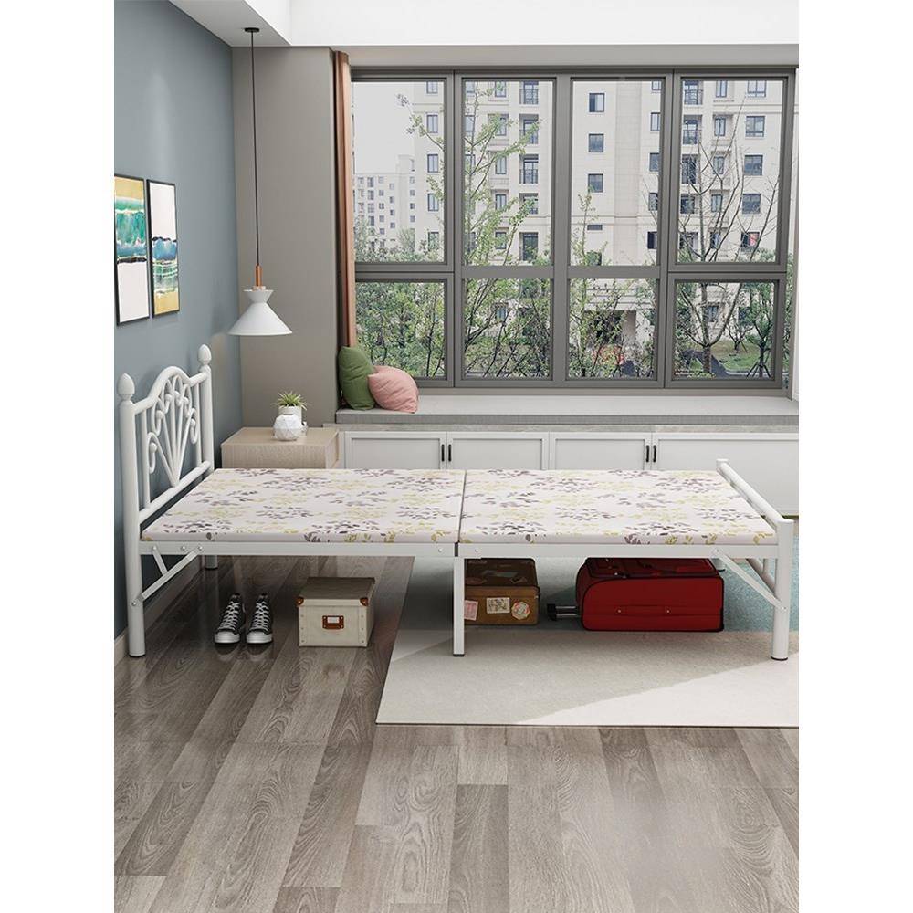 9W家用儿童单人1.2米折床装小双户叠型成人1.5铁F768TH9H艺组加粗