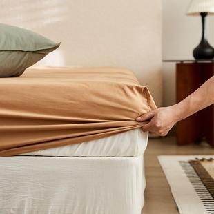 棉简约100磨毛单品全床笠纯棉纯色舍床支罩子单PZ2565双人宿床垫