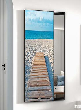 全身装饰画试衣式带隐藏镜子唯藏美壁挂装饰72030穿衣镜客厅新穿