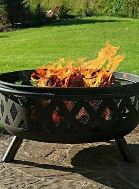 户烧烤架烧烤围炉30343炉煮茶便捷可折叠取暖盆烤外火炉篝火火盆