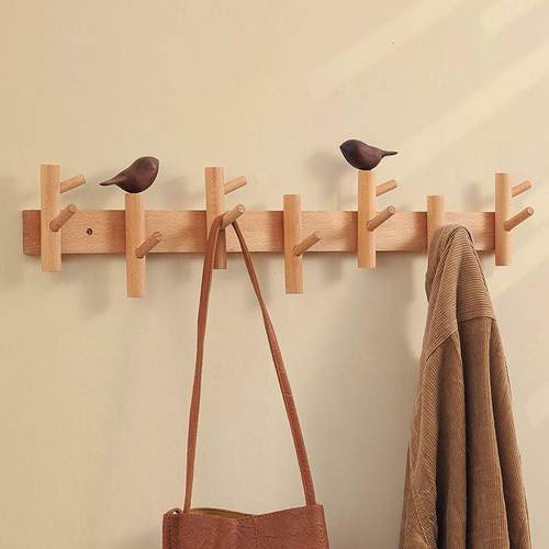 创意挂衣钩进门入户玄关打木47200挂衣架壁挂墙上实衣帽衣服挂钩
