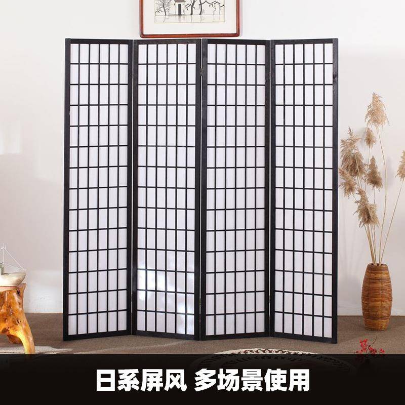 格MQJ屏风影简约格子折叠屏子隔断客厅玄关摄直播道具日式风屏风