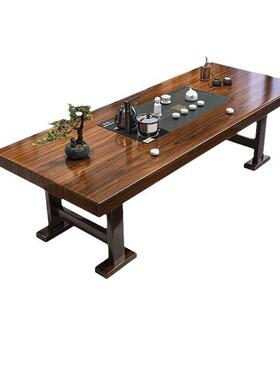 高实整木板茶桌桌椅组合CZP平面一体大套泡茶家用茶端几办公室干