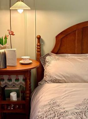 法式复床古主床公白蜡40740木旧实做木床别墅1.5米1.8米婚可