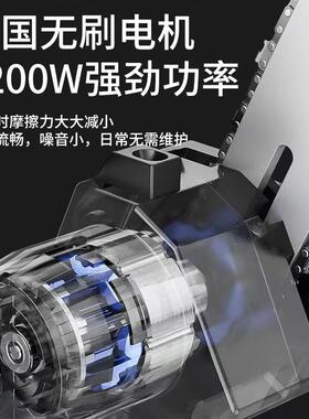 无刷电锯充手提式电电链户外无线型伐木锯单手小锯RIJ砍树修枝锯