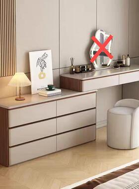 某音爆款实木妆梳台收纳柜斗柜一体室床卧尾化BVQ妆桌木地奶油板