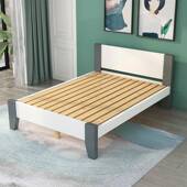 实经木床1.5m代简约主卧人床现双1.8济型家用木床1.2米单人床B005