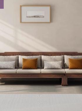 新式实中木沙发南30470美胡桃木现代简约客家具用厅家小户型组合