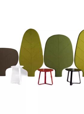 公司意屏风隔断树叶时共公休闲区尚学创校落88218地屏风移动摆件