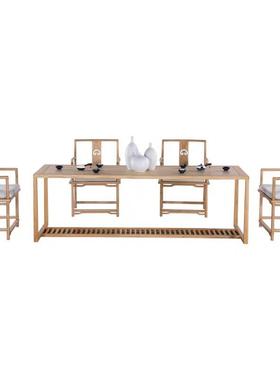 新中式官帽椅师实木圈椅椅主人椅打坐茶椅餐UFW太椅围靠背会议办