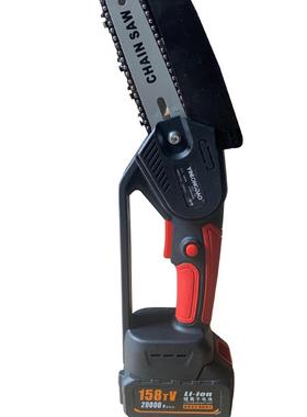 跨6844锯无家用小型手境持线充电式锂电电伐木手电链锯大功率便携