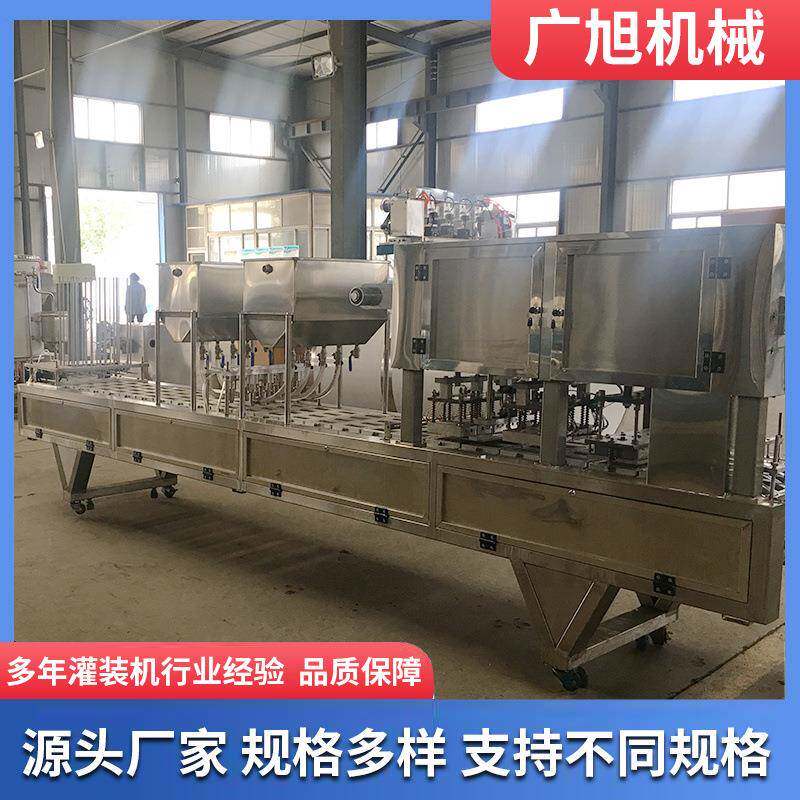 血豆腐灌装产机24623腐内酯豆盒装灌装封生线猪血鸭血豆腐盒灌装