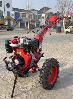照明款油大马柴力微耕机手扶式用松旋61707耕机荒农地翻整土锄草