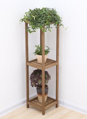 简绿单旧原木室内阳做台客多厅层萝吊兰植物角落花架子sijk6389置