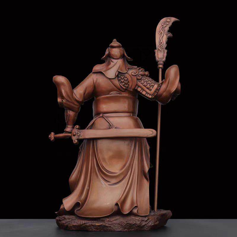 紫铜关关公摆件关公像关二爷武财无品牌/神羽招财居客厅电视家柜装饰品