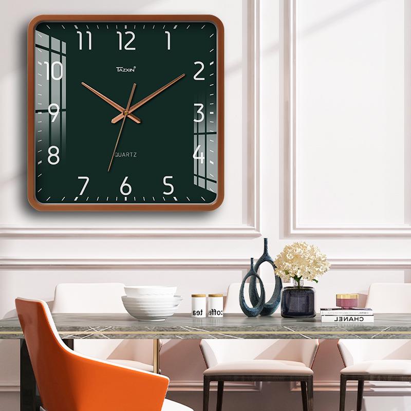 恒丽四方挂钟厅家钟表创形意简约时MVV钟时尚客挂表方形石英钟用