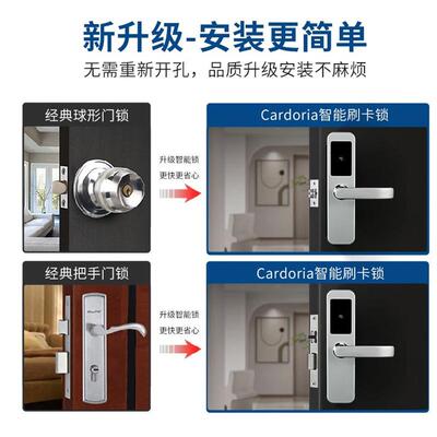 店门宾锁2028RF新馆刷卡锁IC卡锁公寓智能电感子应酒锁木门锁
