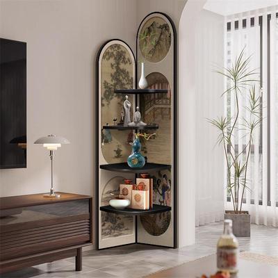 客厅转角装饰柜画古置物架书柜氏美学落地夹宋摆件无品牌/缝墙角
