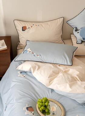 A母婴高档00S纯棉四件套长绒棉贡缎REK儿被套全棉宿童舍床上类31