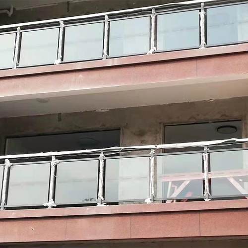 铝合阳台自夹玻璃护栏扶手走50330露台栏杆建房阳金台廊玻璃防护