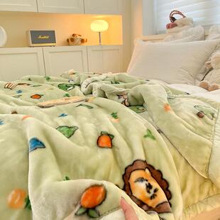 冬季拉尔FJO毛毯加厚床睡上舍用小被子午毯床学生宿舍单人珊瑚绒