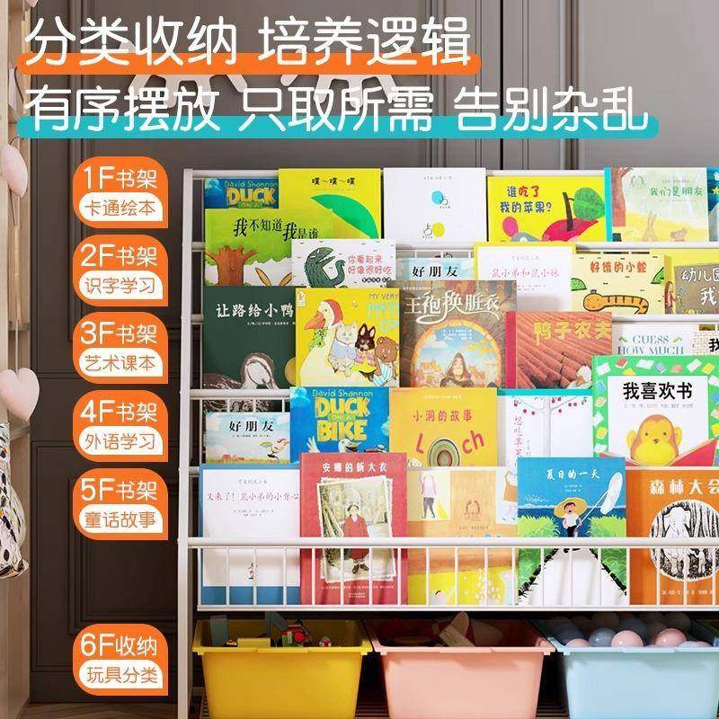 儿童架书家绘本架读区移动玩具收纳架简易宝宝书儿童书报柜置物用,住宅家具,书架,淘宝优惠券,粉丝福利购,淘宝优惠卷