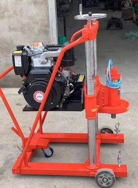 混机凝土钻孔转柴取芯双立柱13马力汽油取芯机80381油岩石孔机厂