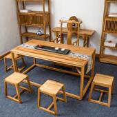 实木小方凳新中式 凳子家用原木创意客厅简约矮凳木头板凳 榆木换鞋