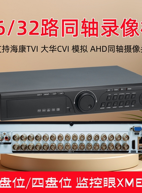 16/32路1080双四盘位AHD模拟同轴高清监控硬盘录像机DVR监控眼5MN