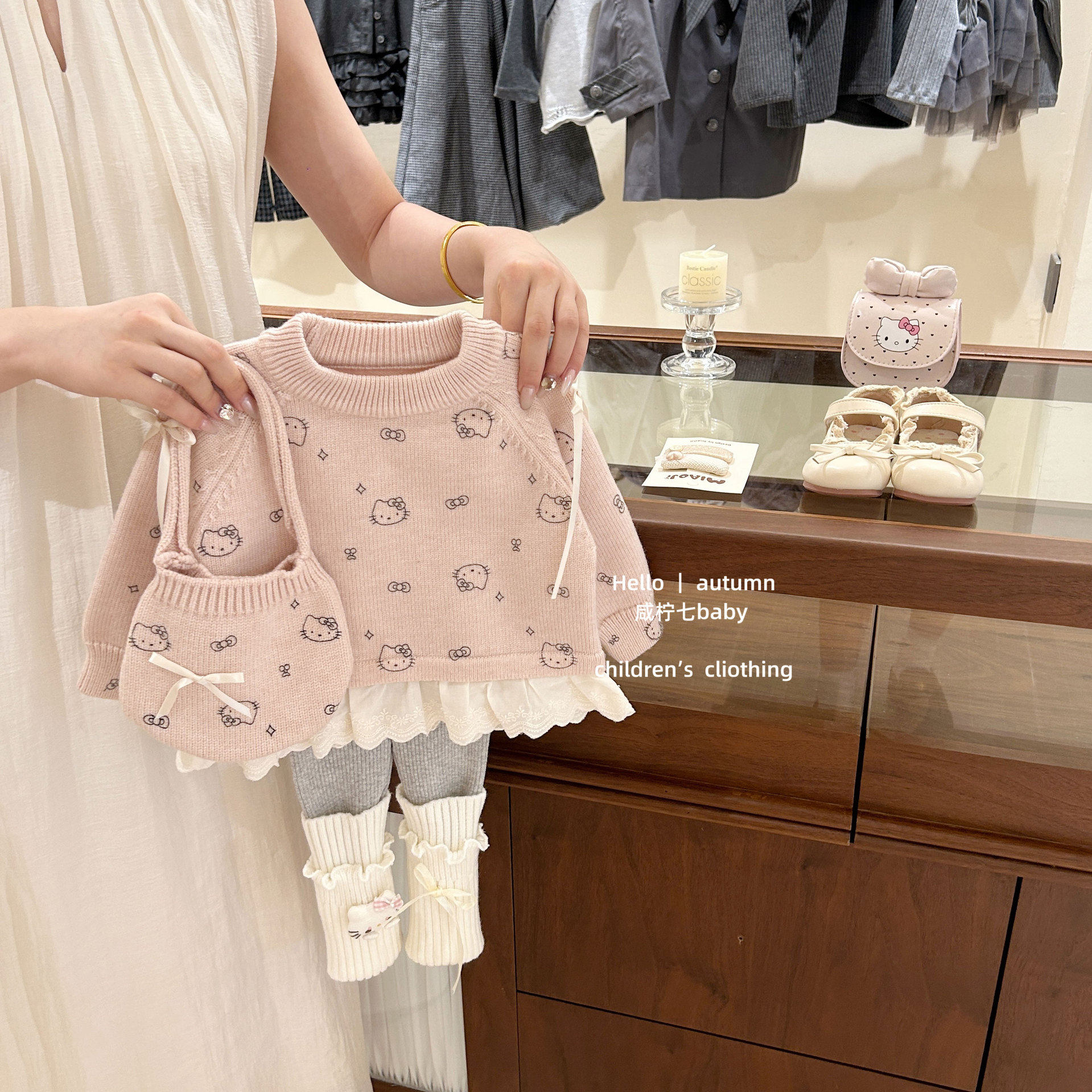 女童套装新款秋冬季儿童宝宝满印kt猫针织衫毛衣加绒打底裤两件套,童装/婴儿装/亲子装,套装,淘宝优惠券,粉丝福利购,淘宝优惠卷