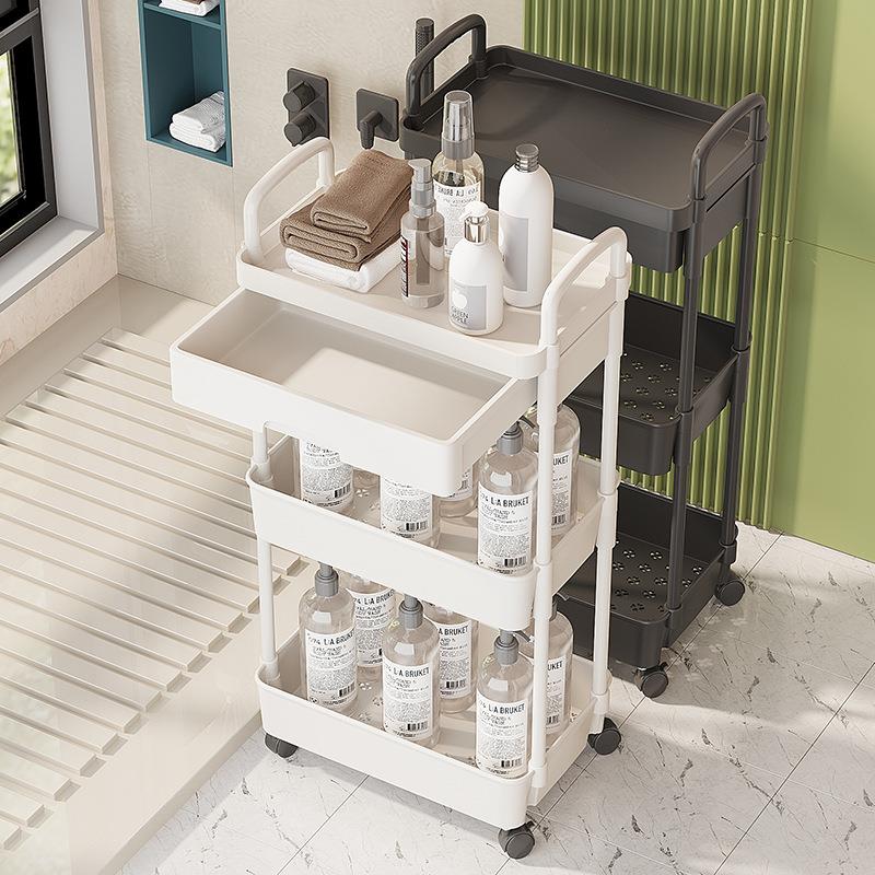 小推车落地多层厨房移动置物架宿舍床头零食架子浴室卫生间收纳架