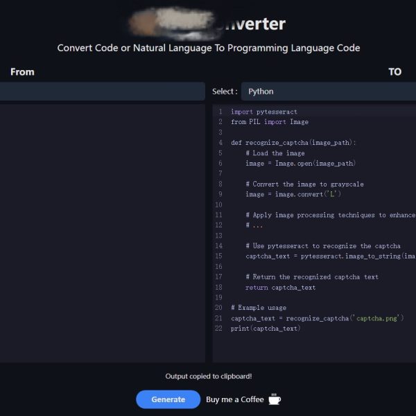 人工智能代码翻译器ai转换自然语言为编程代码小白专用免费的工具