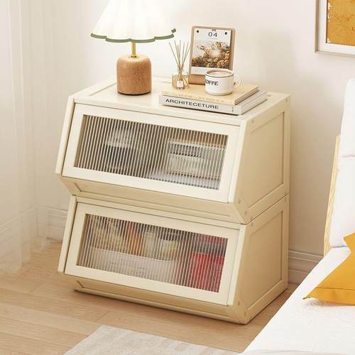 床头柜奶油风小型卧室收纳置物架床边迷你小柜子非实木侧边柜新款