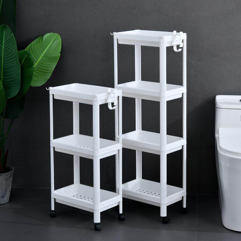 卫生间落地式置物架浴室夹缝收纳架厨房窄柜冰箱洗衣机客厅省空间