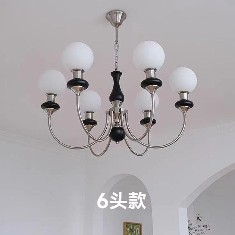 中古黑色卧室吊灯法式复古客厅书房餐厅灯包豪斯咖啡店店铺灯具