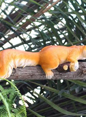 玻璃钢仿真松鼠雕塑户外动物景观小品花园林草坪装饰爬树松鼠摆件