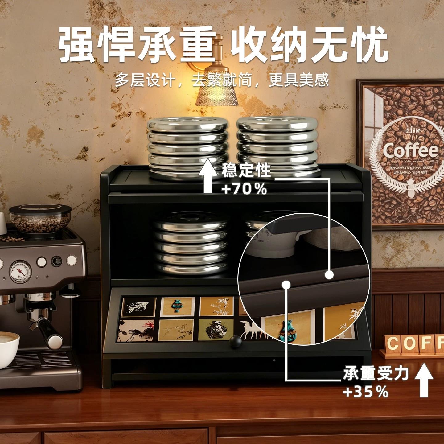 杯架子置物架水吧台面收茶水咖杯纳柜多层啡马克玻璃陈列杯展示架