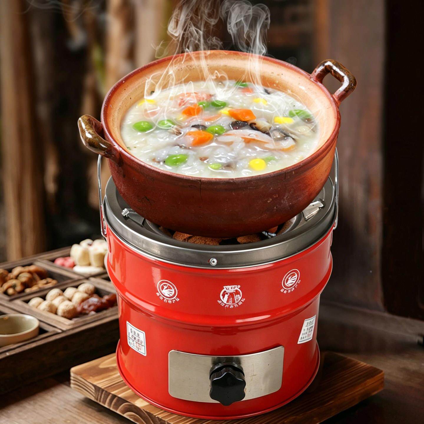 围炉炭火炉户外可携式水KEU炉煤炭茶熬药煮烧粥功取暖烧烤家用多