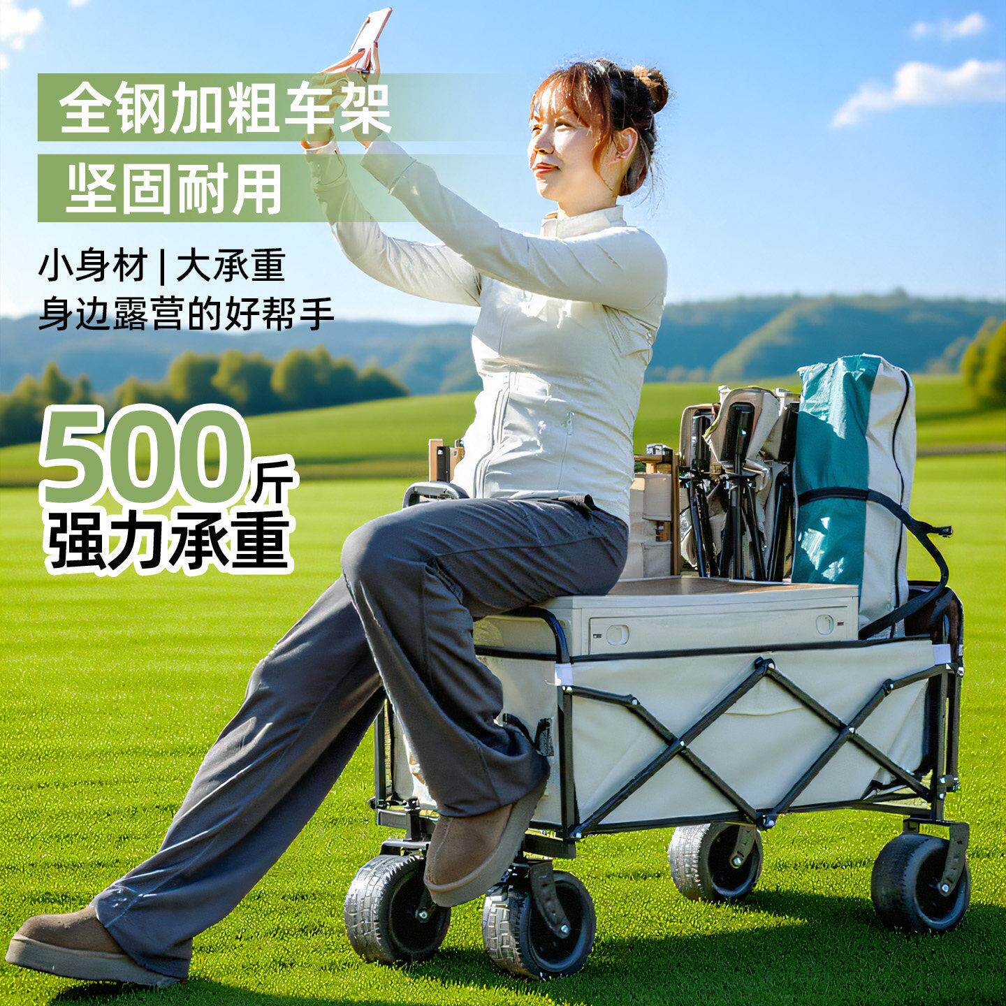 摆摊小推遮车可折lyc00叠摊香肠专用阳烤地伞户外露营小拉车移动