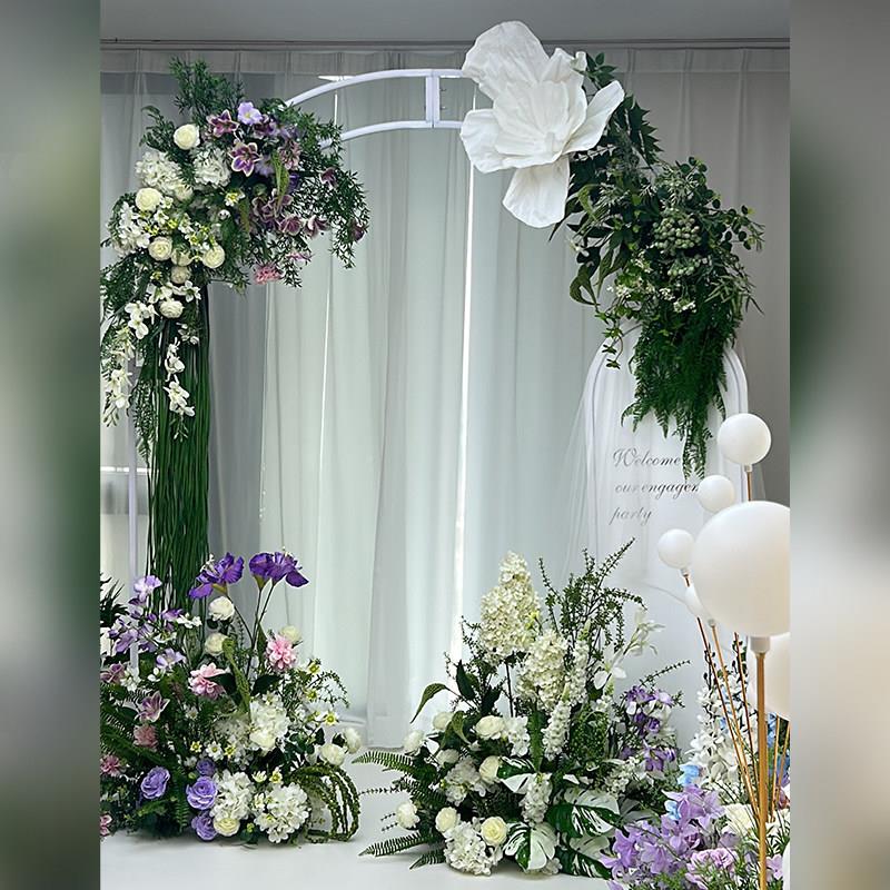 田园风花艺假拱OZF门套装 格婚礼背景仿真花布置户外活动 婚庆摄