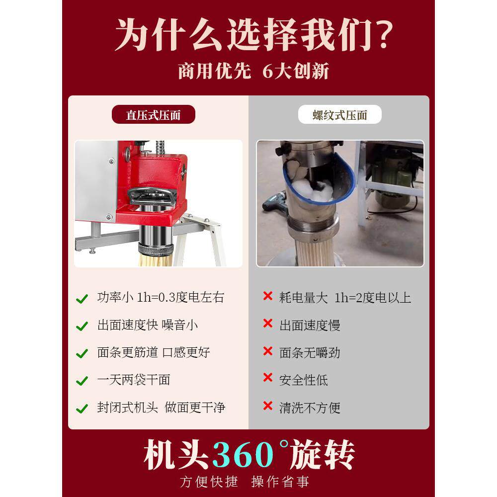 商用饭k001店电动面自动饸饹机子压面多机小型全功饸能插电户外饹