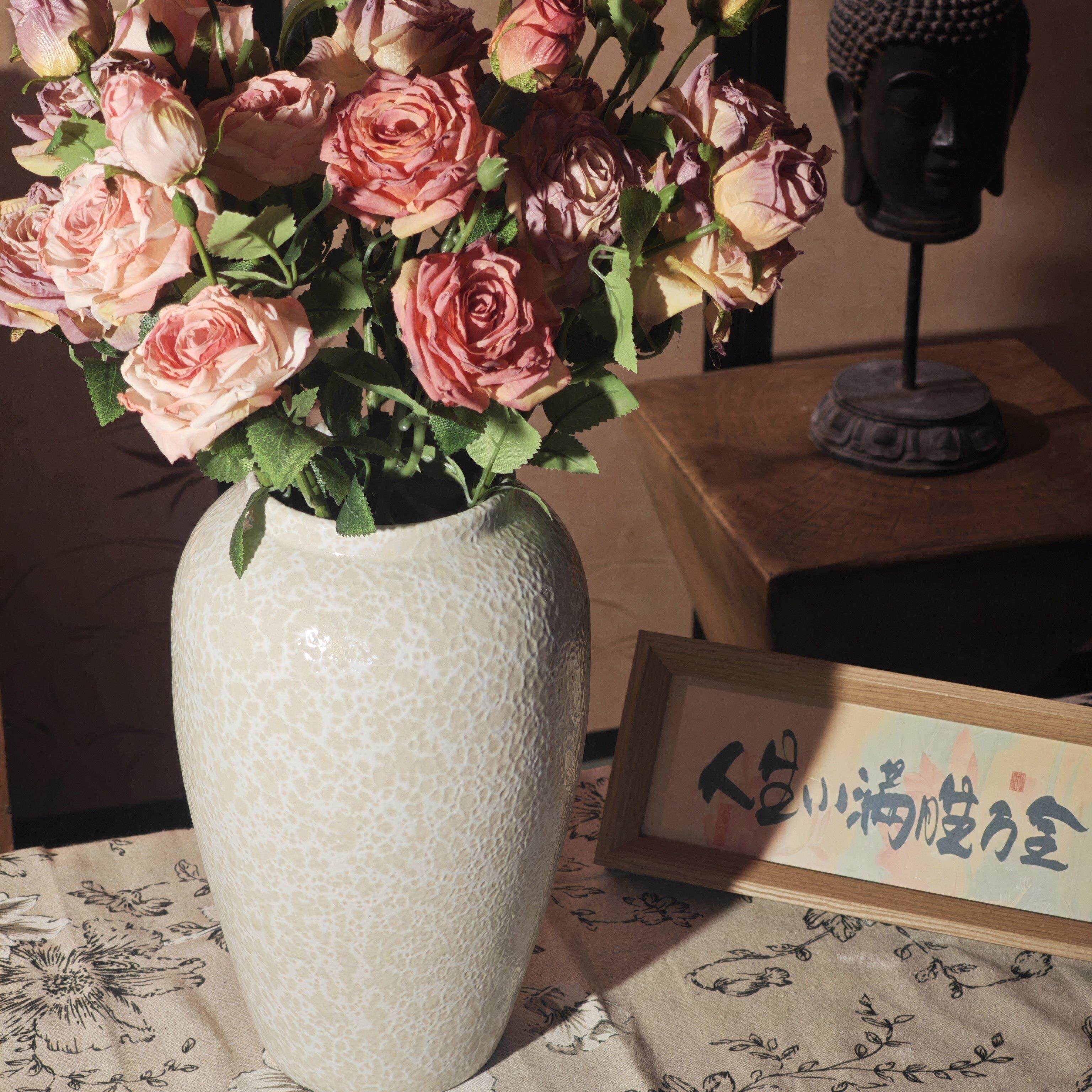 景德陶瓷中式花瓶摆件B-001客厅插花侘镇寂风插花装饰鲜花干花插