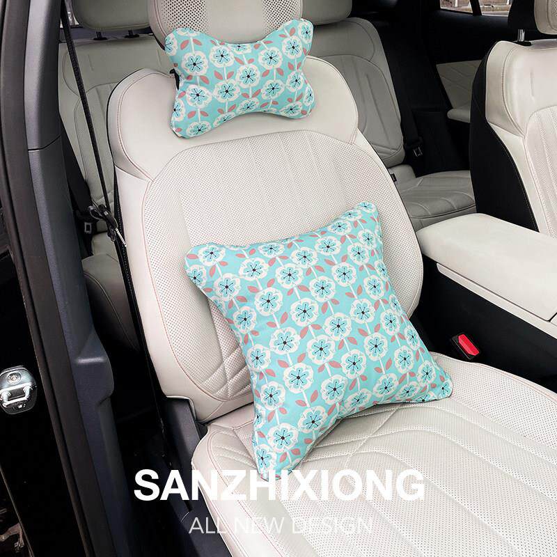 卡通花szx26012朵汽车头枕创意车护载腰靠车内头枕腰靠套装车座垫